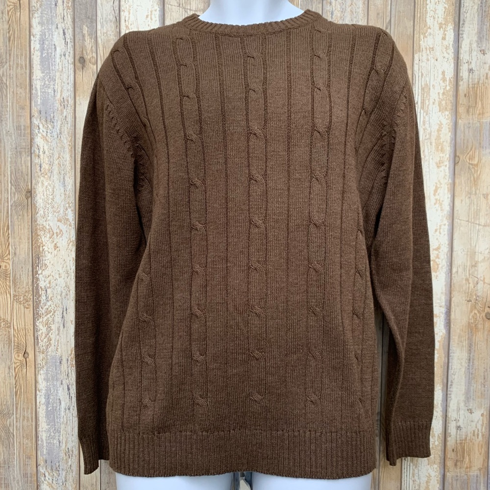 SOLD Oscar De La Renta Cable Knit Pullover Sweater